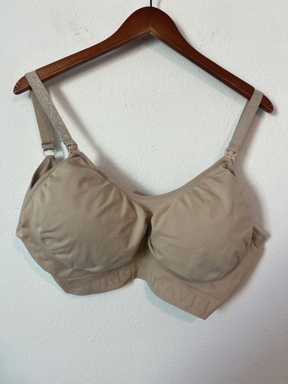 KINDRED BRAVELY Nude Padded Nursing Bra XL Busty